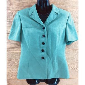 Dillard’s Kasper Womens Blazer Petite 4 Green